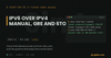 Manual IPv6-over-IPv4 tunnel up with a 100 percent ping6 across the core