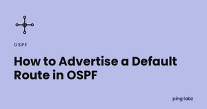 How to Advertise a Default Route in OSPF
