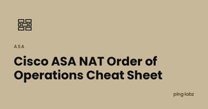 Cisco ASA NAT Order of Operations Cheat Sheet