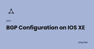 BGP configuration on Cisco IOS XE feature image, PingLabz
