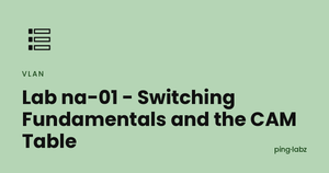 Lab na-01 - Switching Fundamentals and the CAM Table