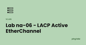Lab na-06 - LACP Active EtherChannel