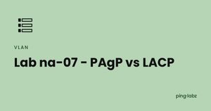 Lab na-07 - PAgP vs LACP