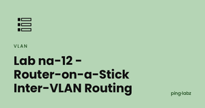 Lab na-12 - Router-on-a-Stick Inter-VLAN Routing