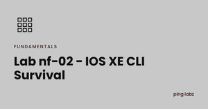 Lab nf-02 - IOS XE CLI Survival