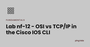 Lab nf-12 - OSI vs TCP/IP in the Cisco IOS CLI