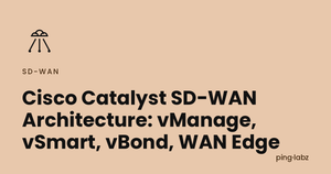 Cisco Catalyst SD-WAN Architecture: vManage, vSmart, vBond, WAN Edge