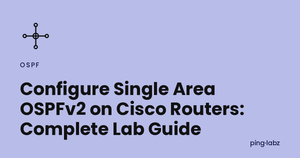 Configure Single Area OSPFv2 on Cisco Routers: Complete Lab Guide