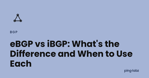 eBGP vs iBGP: What's the Difference and When to Use Each