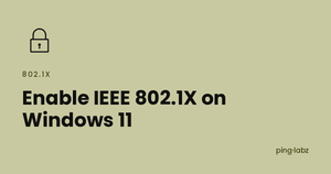 Enable IEEE 802.1X on Windows 11 feature image, PingLabz
