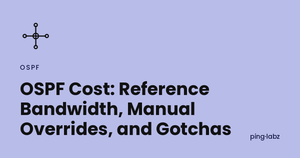 OSPF cost reference bandwidth feature image, PingLabz