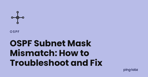 OSPF Subnet Mask Mismatch: How to Troubleshoot and Fix