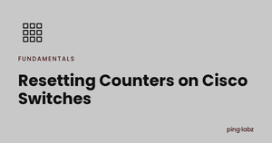Resetting Counters on Cisco Switches