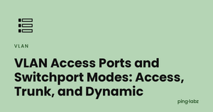 VLAN Access Ports and Switchport Modes: Access, Trunk, and Dynamic