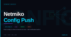Netmiko Config Push - PingLabz CCNA lab featured image