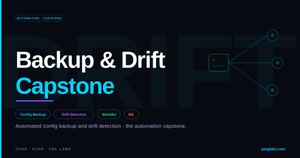 Backup & Drift Capstone - PingLabz CCNA lab featured image