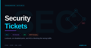 Security Tickets - PingLabz CCNA lab featured image