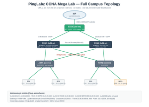 PingLabz CCNA Mega Lab campus topology