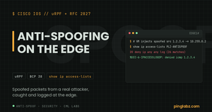 RFC 2827 ACL catching spoofed source 1.2.3.4 with a syslog deny