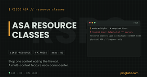 ASA resource classes require multiple context mode, unavailable on asav