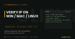 Verifying IP parameters on Linux with ip -br addr and ip route