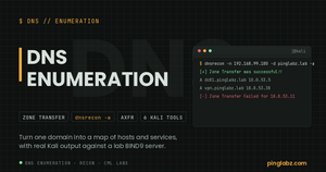 DNS enumeration guide with real Kali zone-transfer output