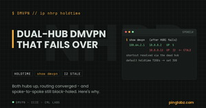 Dual-hub DMVPN - a stale I2 NHRP shortcut black-holing traffic after a hub failure on Cisco IOS XE