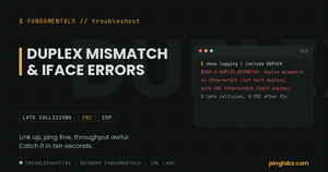 CDP-4-DUPLEX_MISMATCH syslog message captured on Cisco IOS XE