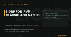 EIGRP for IPv6 neighbor over a link-local next hop with a learned route