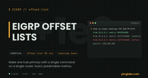 EIGRP offset list - composite metric increased by exactly the configured offset on Cisco IOS XE