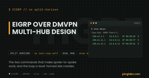 EIGRP over DMVPN - show dmvpn with three NHRP peers up on a dual-hub single-cloud design