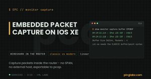 Embedded Packet Capture - a real on-router capture buffer on Cisco IOS XE