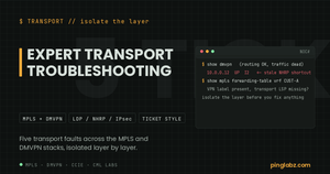 Transport troubleshooting - a stale NHRP shortcut and an MPLS label-stack check on Cisco IOS XE