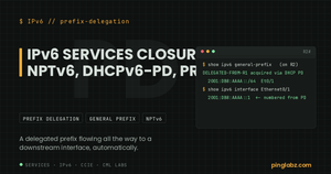 IPv6 services - a DHCPv6 delegated prefix numbering a downstream interface via a general prefix on Cisco IOS XE