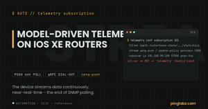 Model-driven telemetry - a gRPC dial-out subscription streaming interface statistics on IOS XE