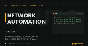 Ansible driving three real Cisco routers with one command from a Linux host