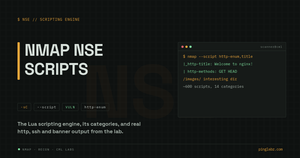 Nmap NSE scripts - terminal showing http-enum and http-title output from the scripting engine