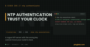 Authenticated NTP association with MD5 and the IOS weak-cipher warning