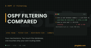 OSPF filtering - distribute-list leaves the LSA in the LSDB but removes the route from the RIB