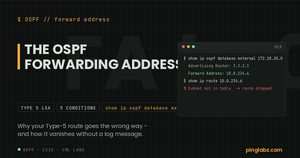 OSPF forwarding address - Type 5 LSA with a non-zero forwarding address on Cisco IOS XE