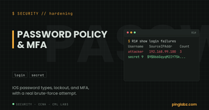 Cisco IOS show login failures output listing a blocked brute-force attacker