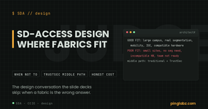 SD-Access design - the decision framework for when a fabric fits and when it does not