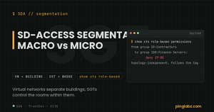 SD-Access segmentation - a TrustSec SGACL denying Contractors to Finance-Servers on IOS XE