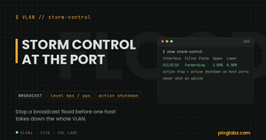 Storm control configuration with rising and falling thresholds on a Catalyst access port