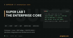 CCIE Super Lab 1 - a converged enterprise topology: campus, OSPF core, BGP edge, DMVPN WAN, services