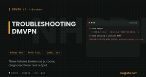 Troubleshooting DMVPN feature image with NHRP failure output