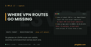 Troubleshooting MPLS L3VPN: show vrf detail reporting No Import VPN route-target communities