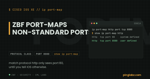 ZBF port-map mapping HTTP to port 8080 alongside the system default port 80